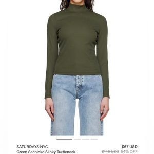 SATURDAYS NYC Black Sachinko Slinky Turtleneck New